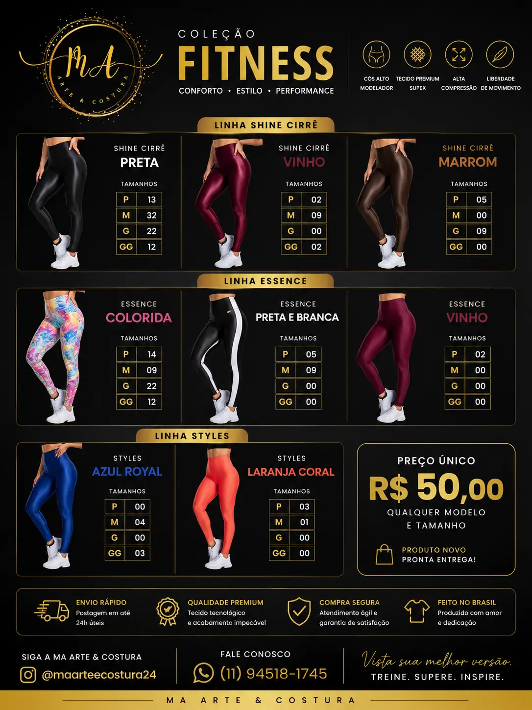 Folder Coleção Fitness MA Arte e Costura